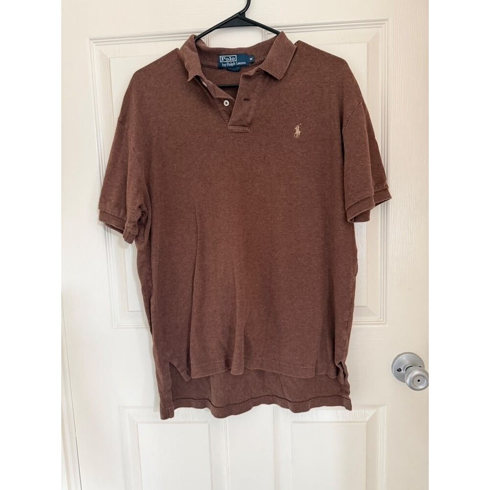Polo Ralph Lauren Polo Shirt Men's M Brown Short Sleeve Classic Fit